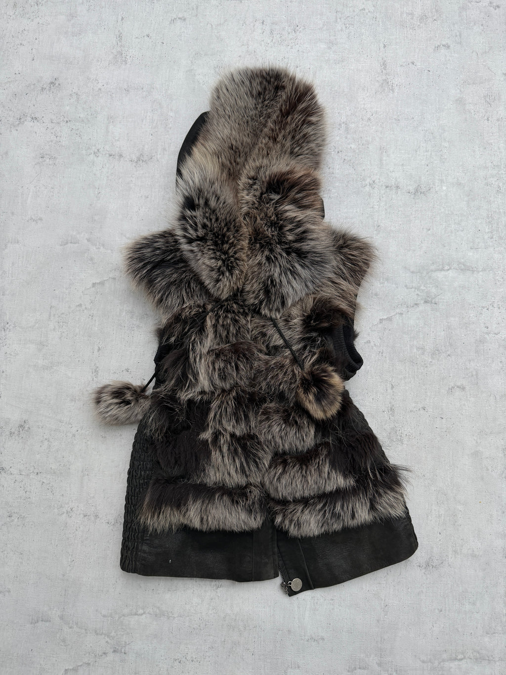 Real fur vest