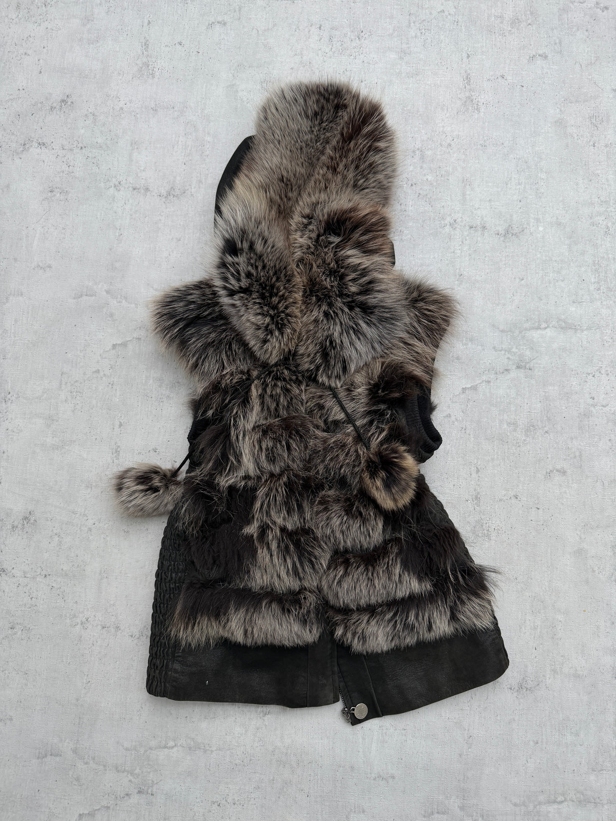 Real fur vest