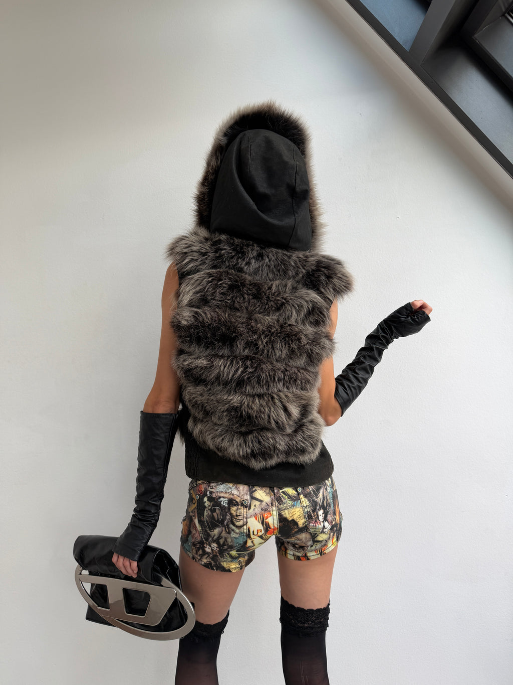 Real fur vest