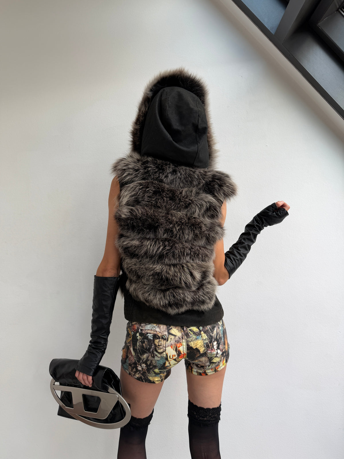 Real fur vest