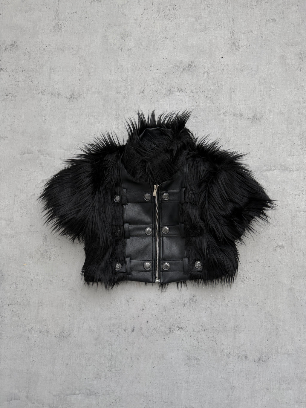 Faux fur cape