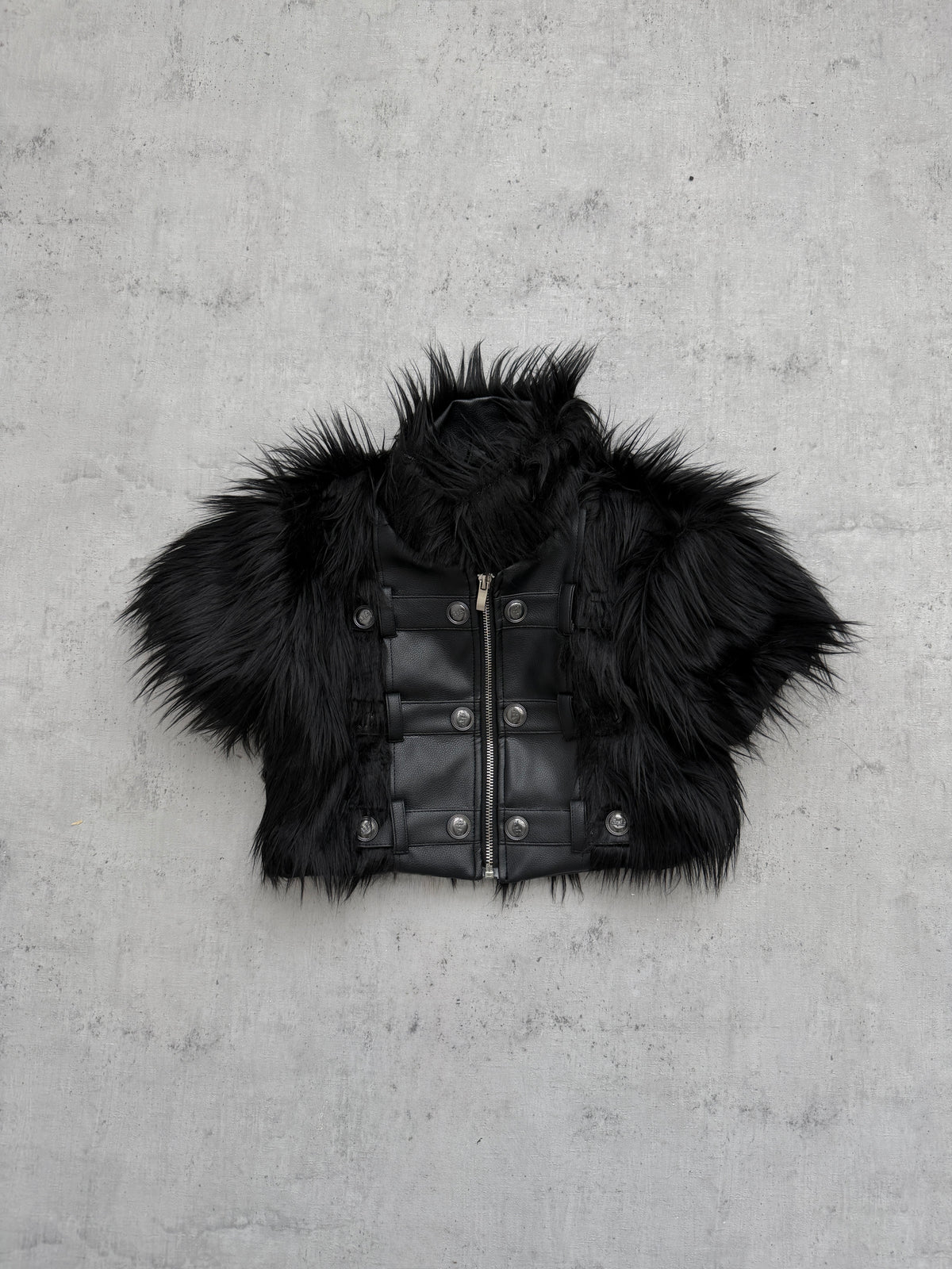 Faux fur cape