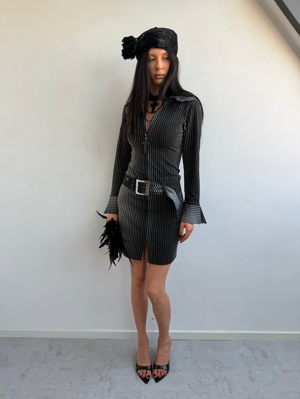 VINTAGE DRESS + BELT