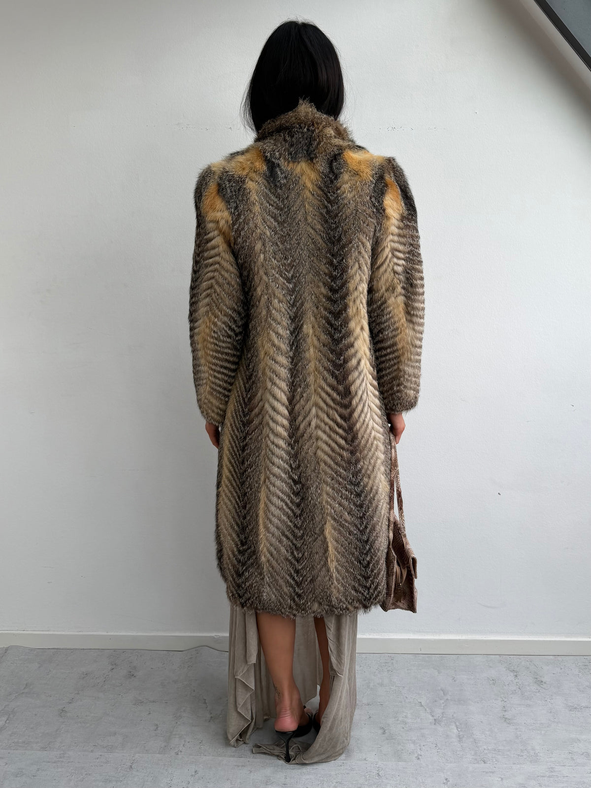 Real fur coat