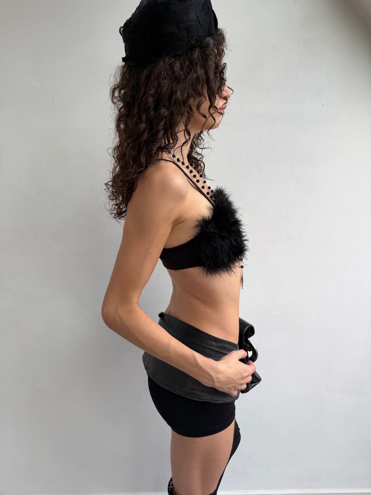Faux fur top
