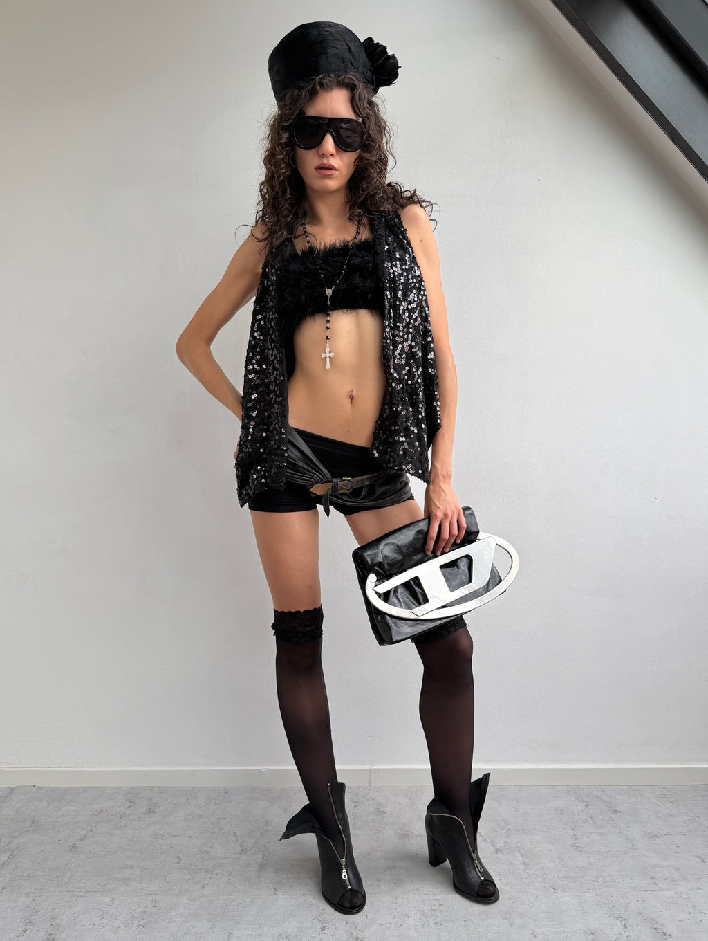 Faux fur top