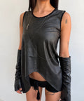 LEATHER TOP