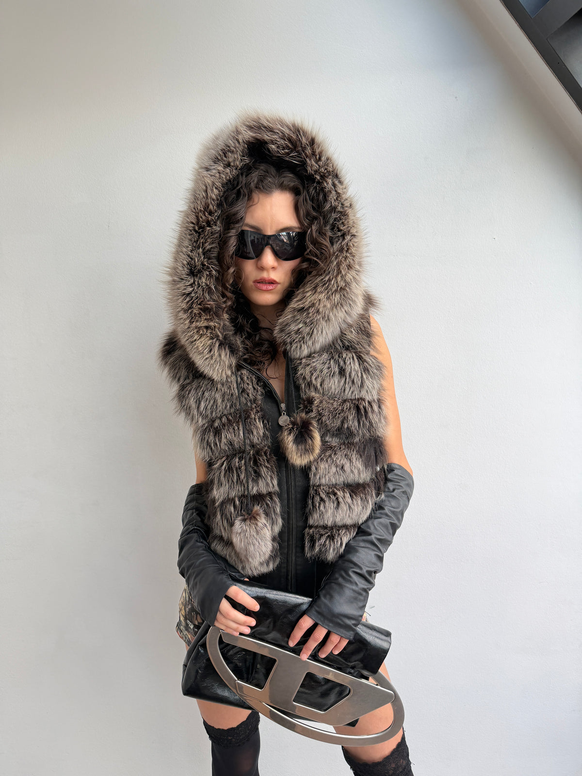 Real fur vest