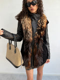 REAL LEATHER & FUR JACKET