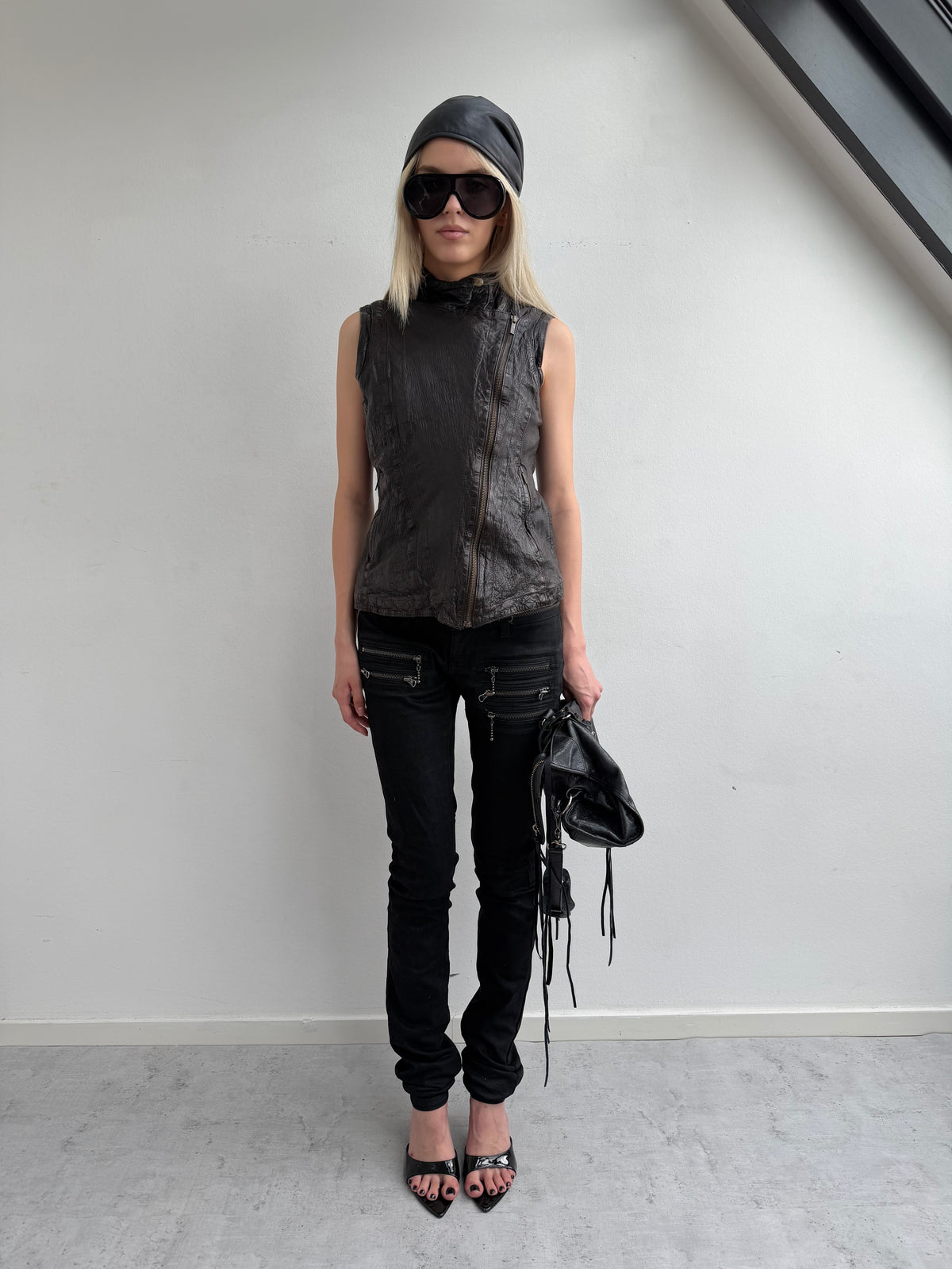 REAL LEATHER VEST