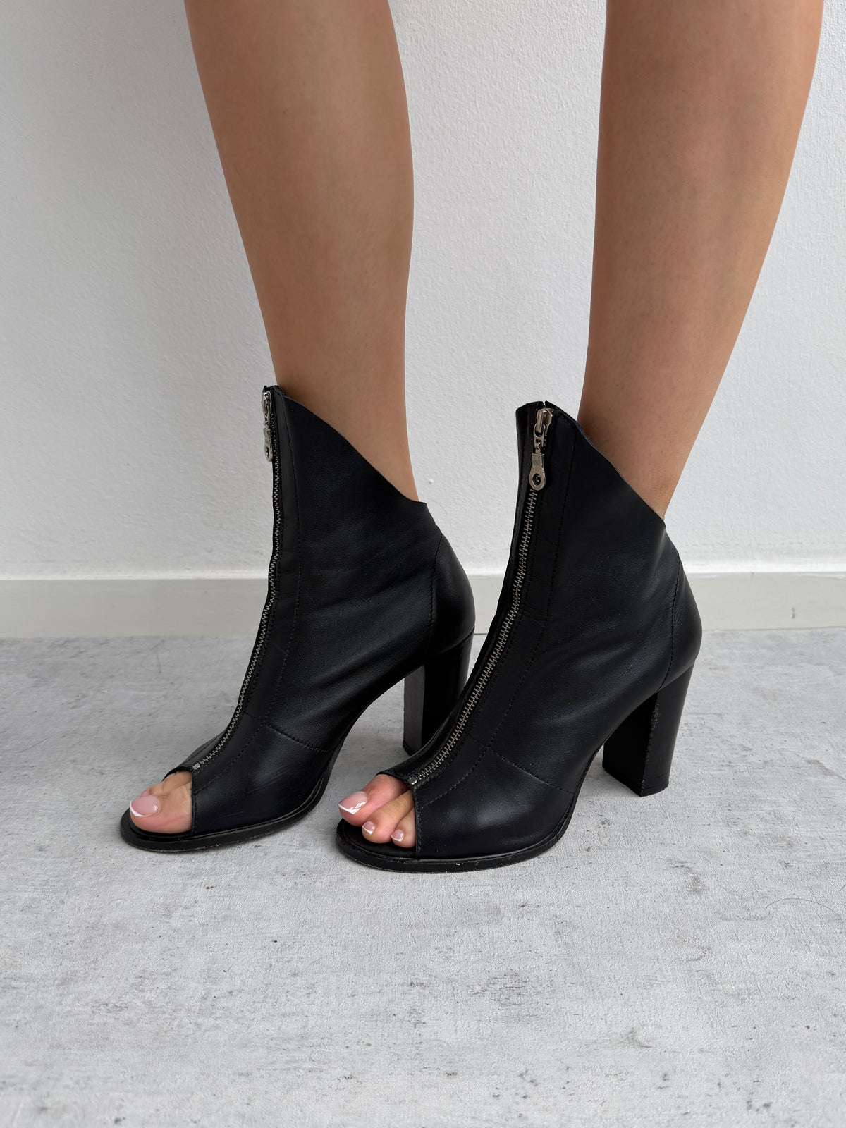 Leather boots