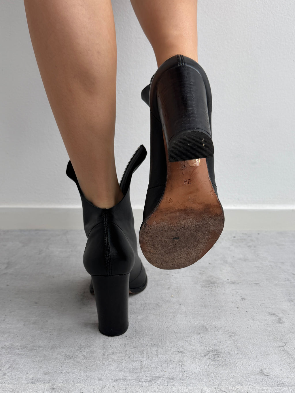 Leather boots