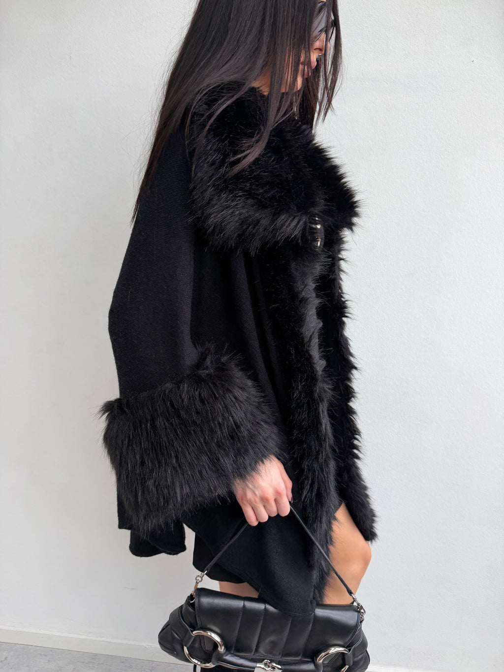 FAUX FUR CARDIGAN