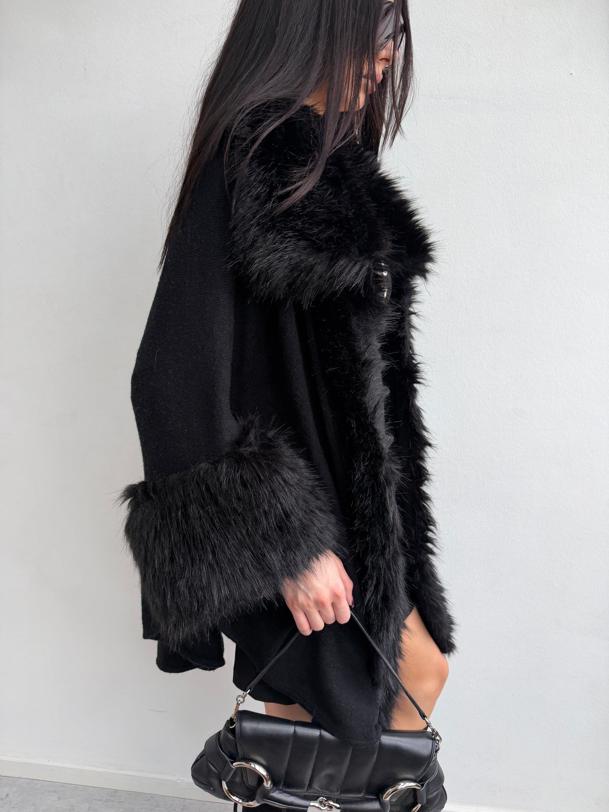 FAUX FUR CARDIGAN