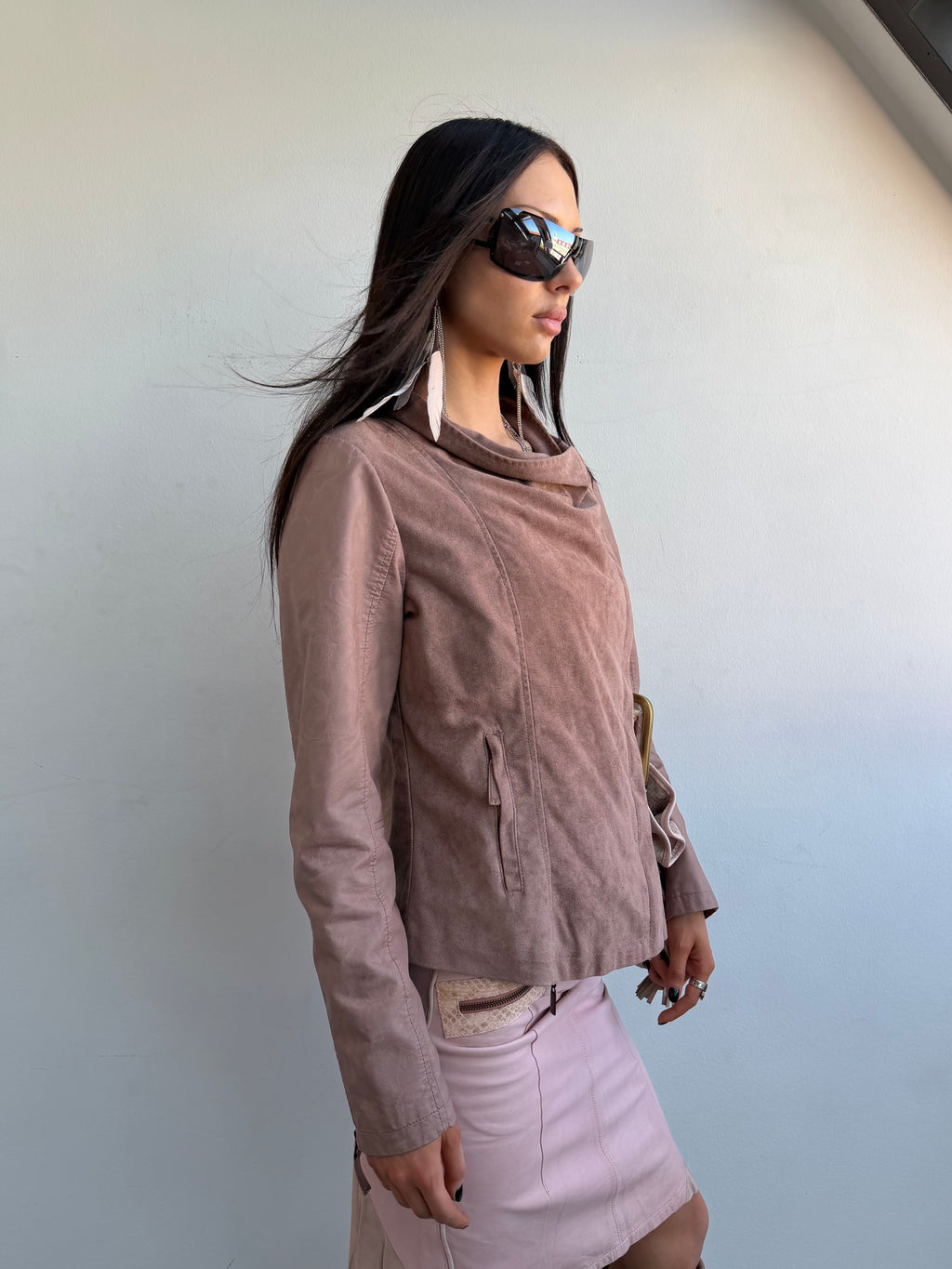 ASYMMETRICAL PINK JACKET