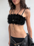 Faux fur top