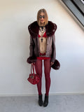 REAL LEATHER JACKET WITH FUR COLLAR