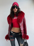Real leather & real fur jacket