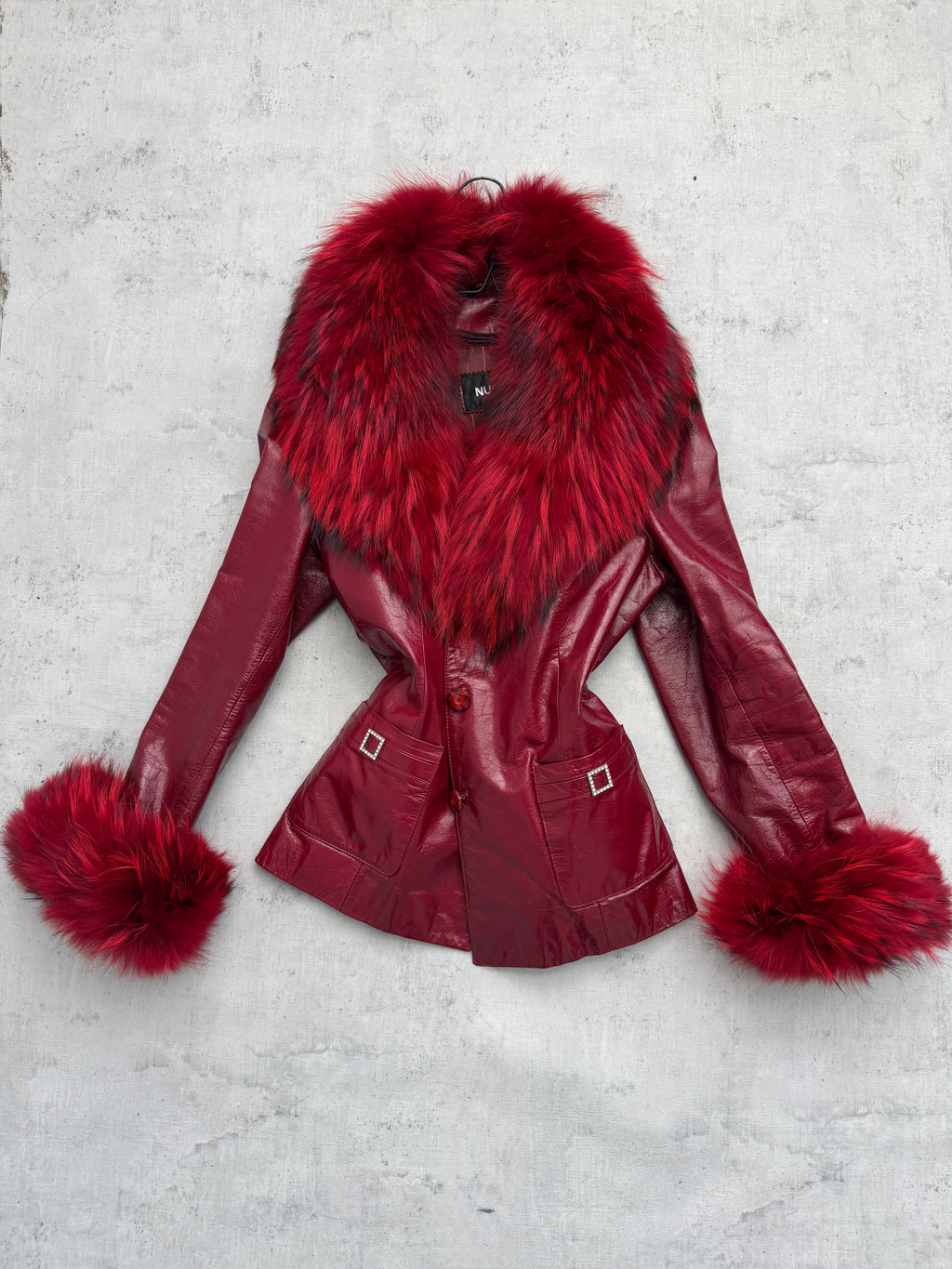 Real leather & real fur jacket