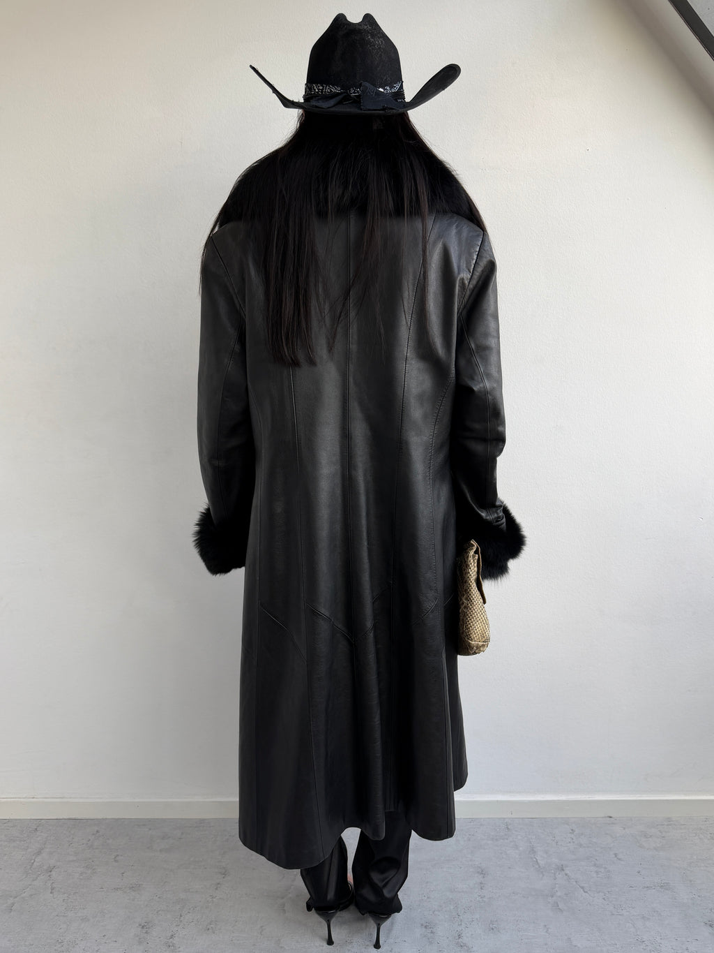 REAL FUR & LEATHER COAT