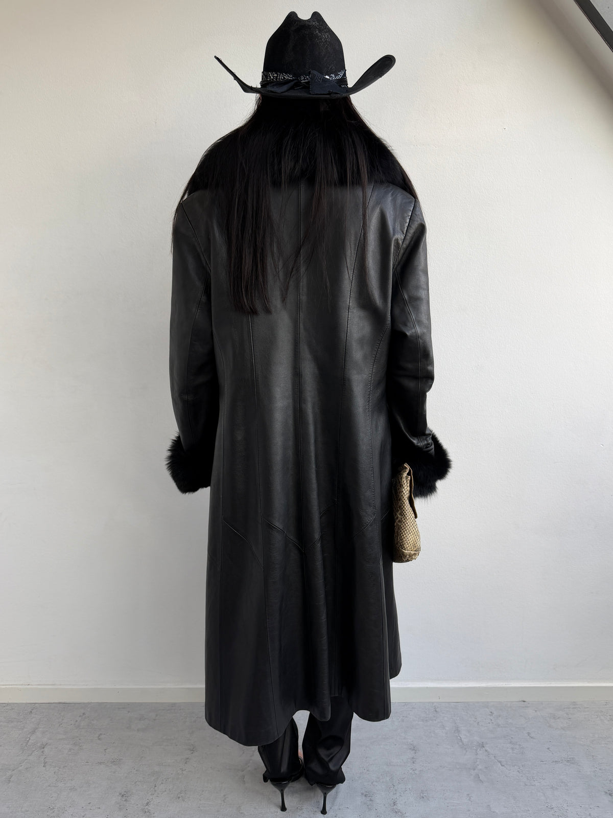 REAL FUR & LEATHER COAT
