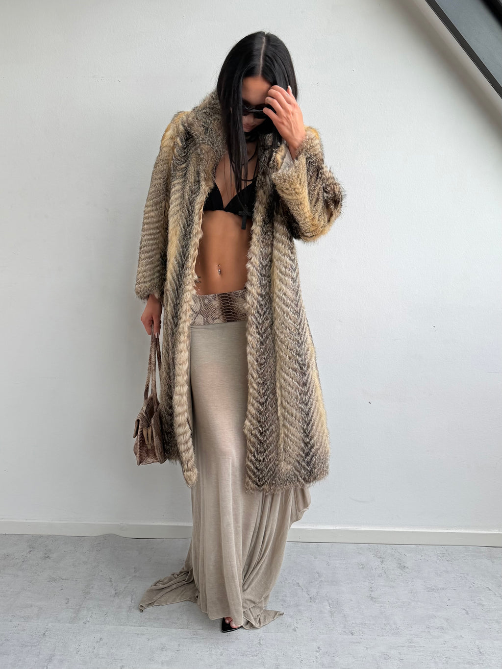 Real fur coat