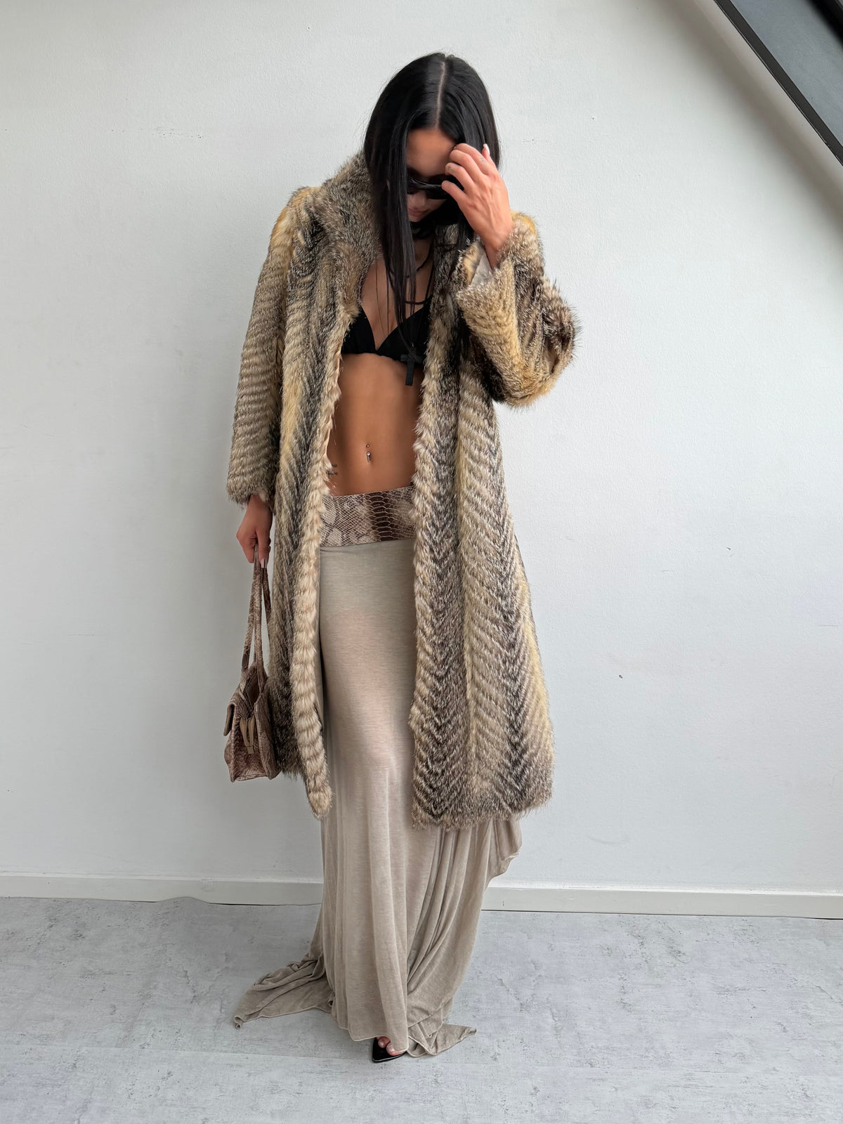 Real fur coat