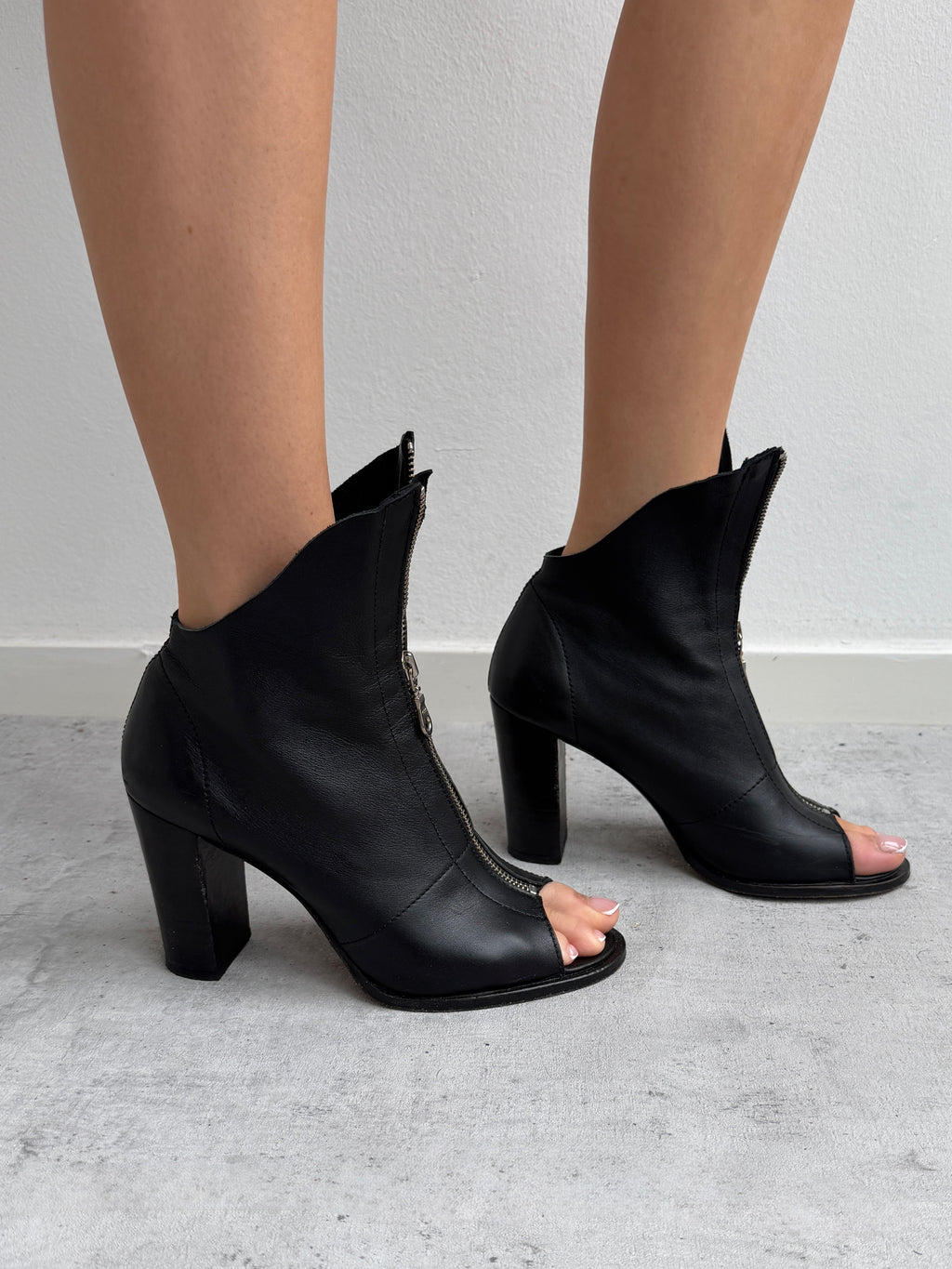 Leather boots