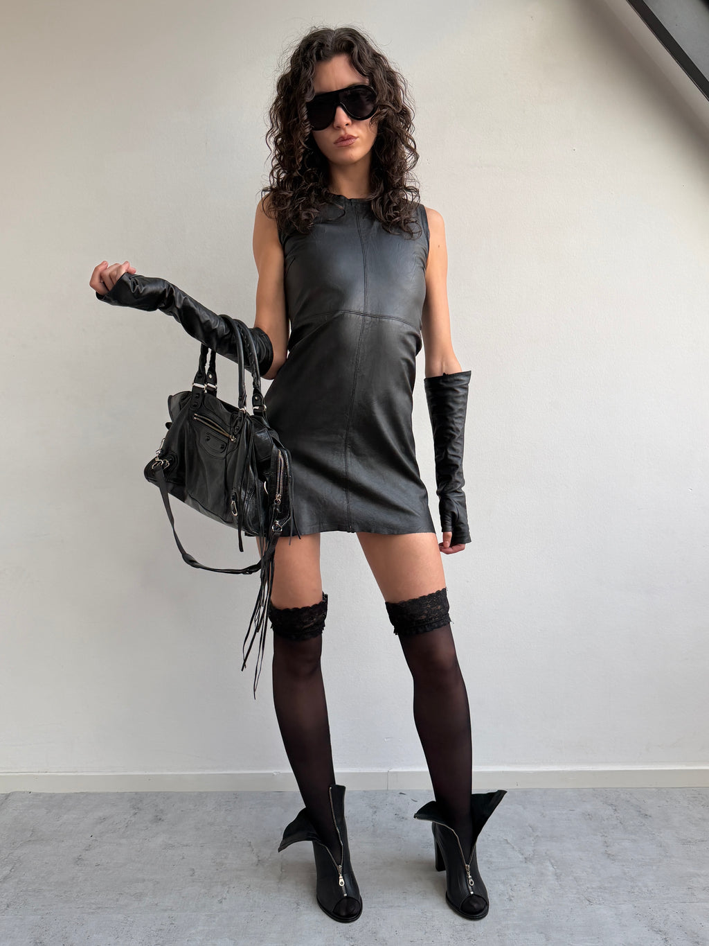 Fendi leather dress