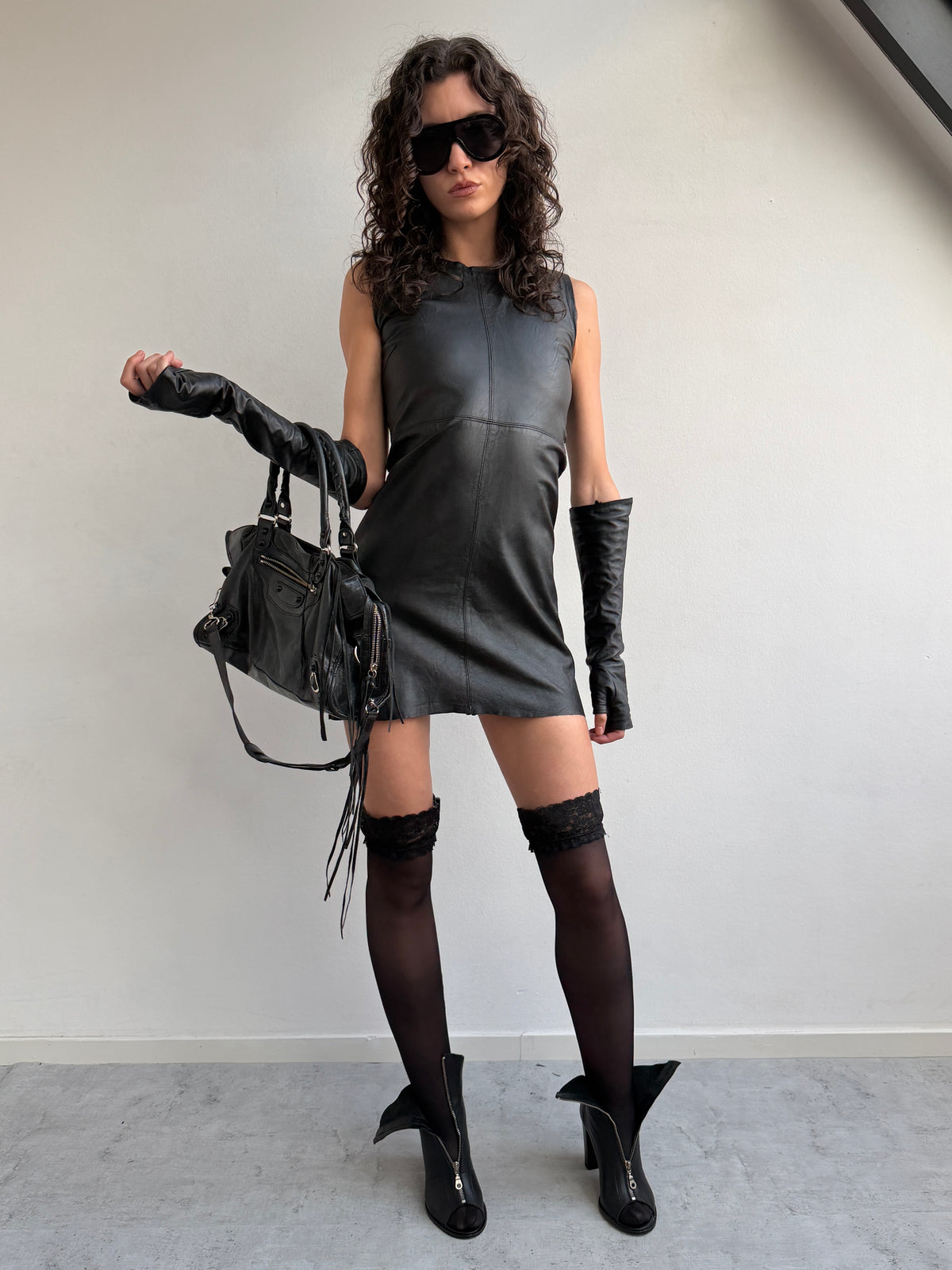 Fendi leather dress