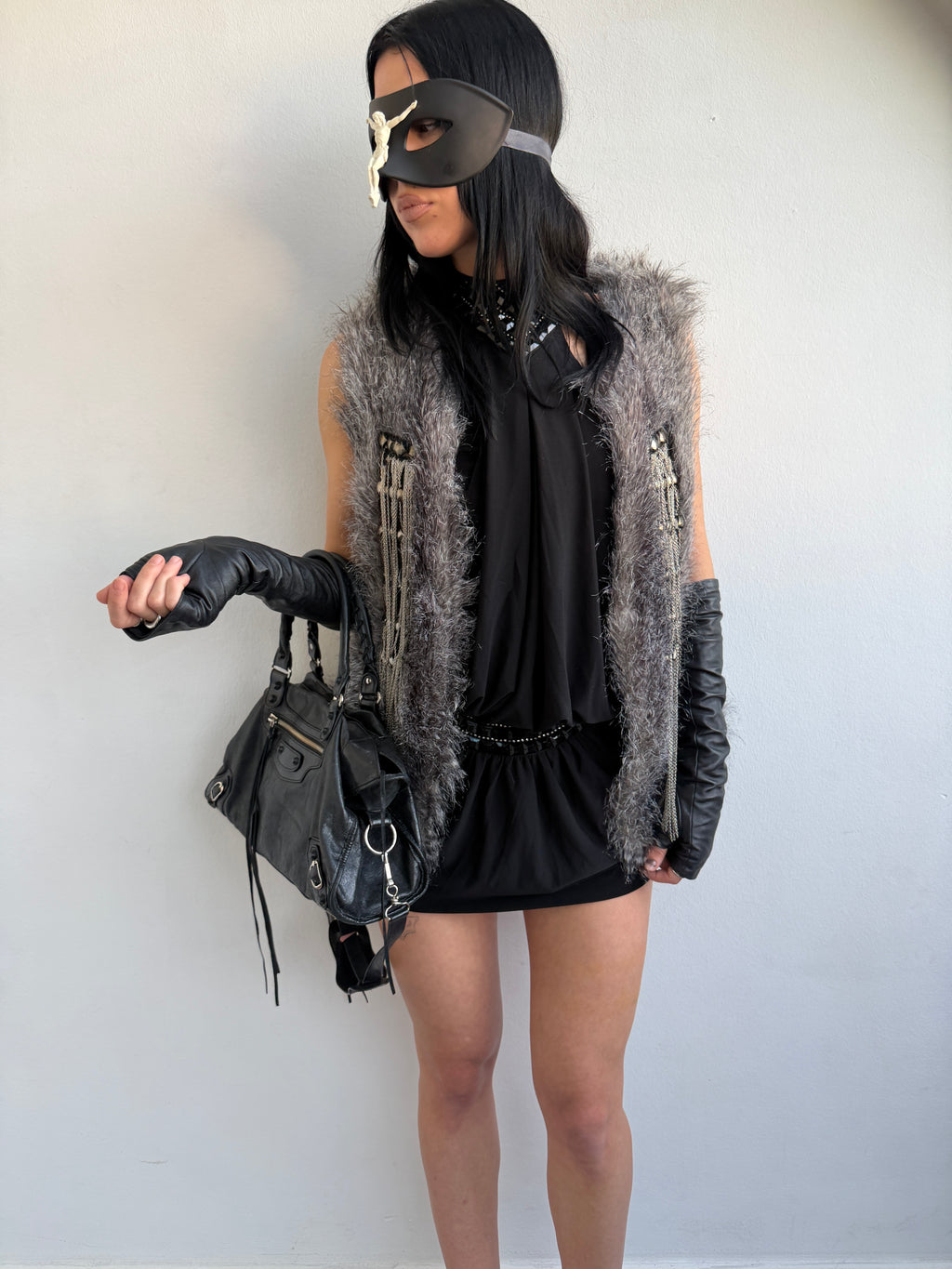 Faux fur vest