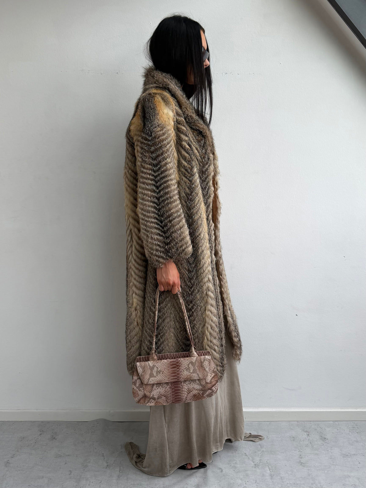 Real fur coat
