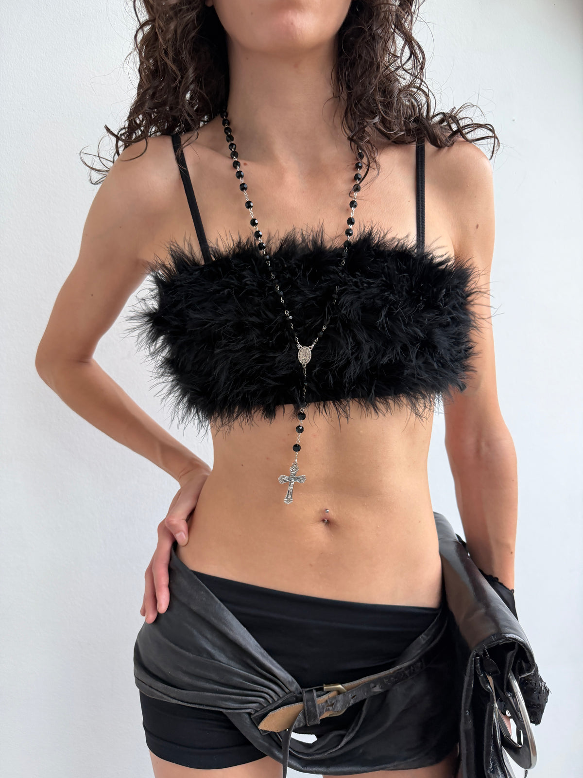 Faux fur top