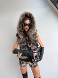 Real fur vest