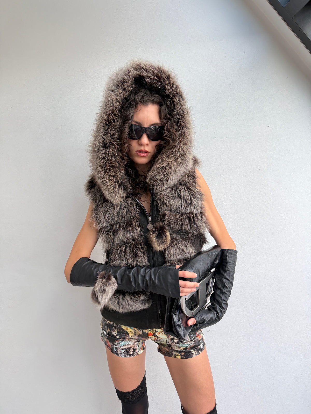 Real fur vest