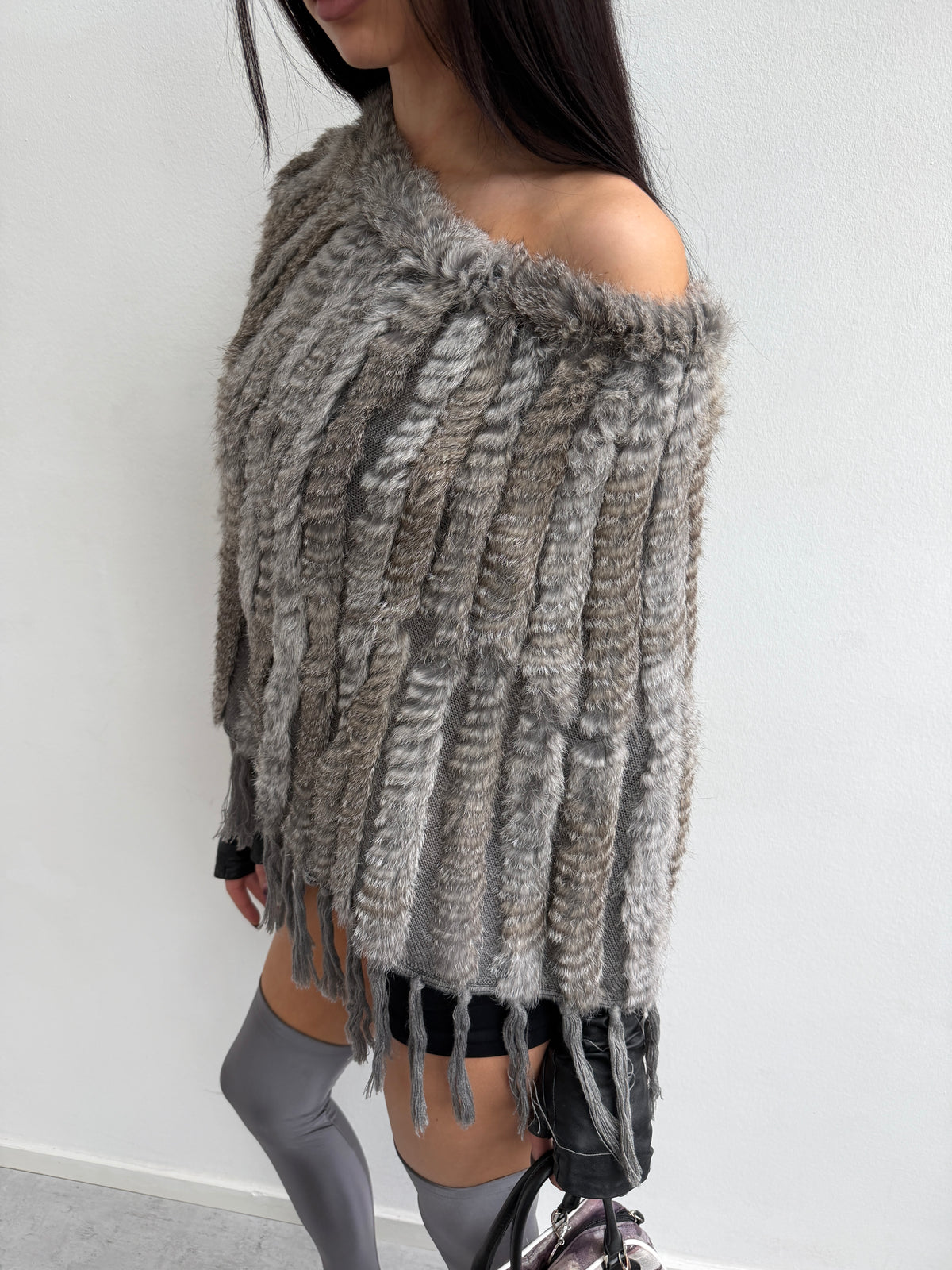 REAL FUR PONCHO