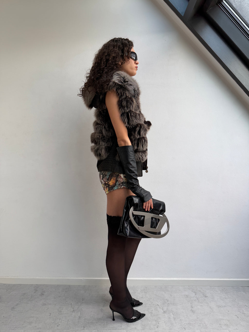 Real fur vest