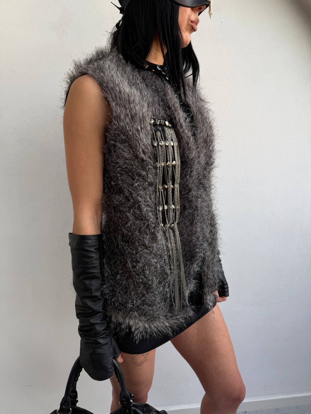 Faux fur vest