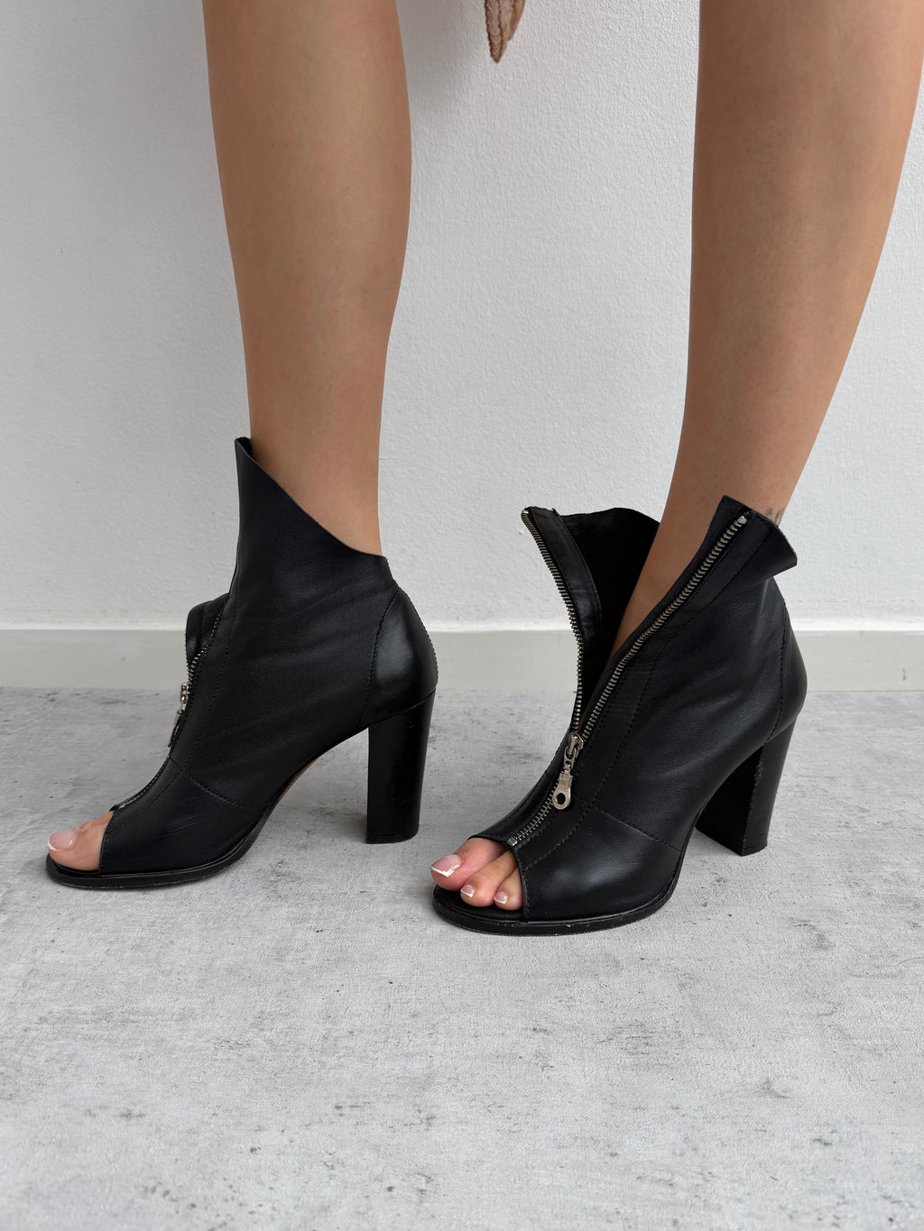 Leather boots