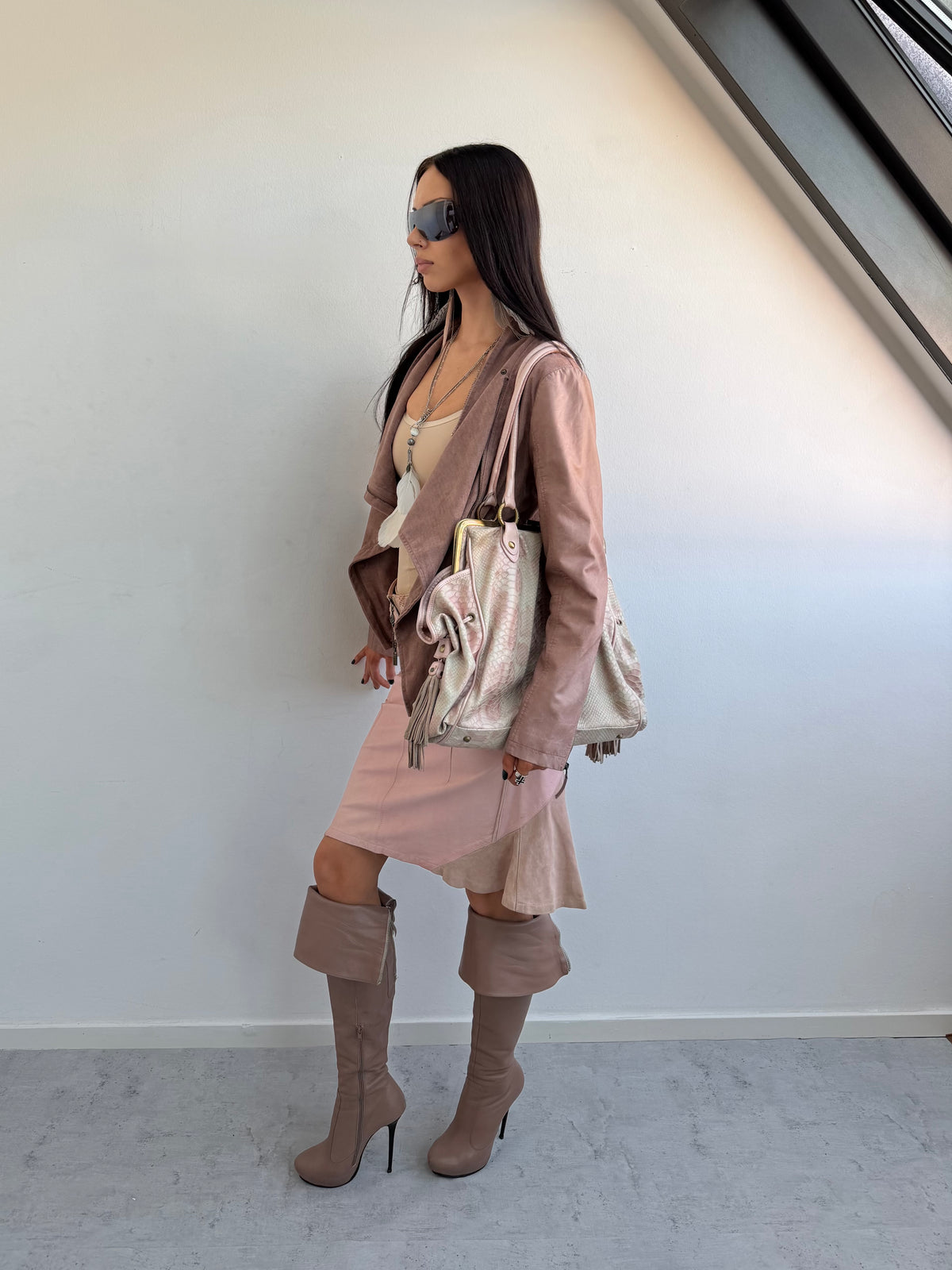 ASYMMETRICAL PINK JACKET