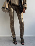 Snake skin print jeans