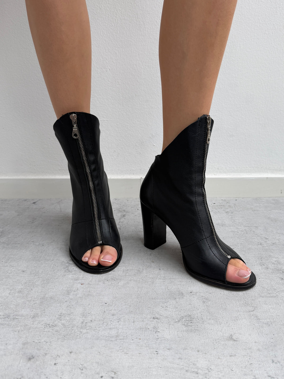 Leather boots