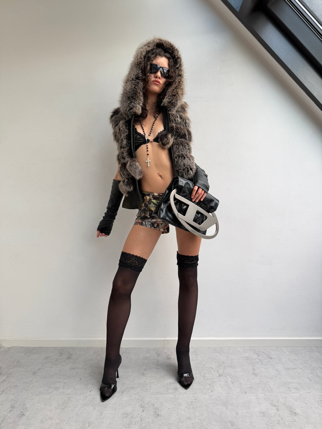 Real fur vest
