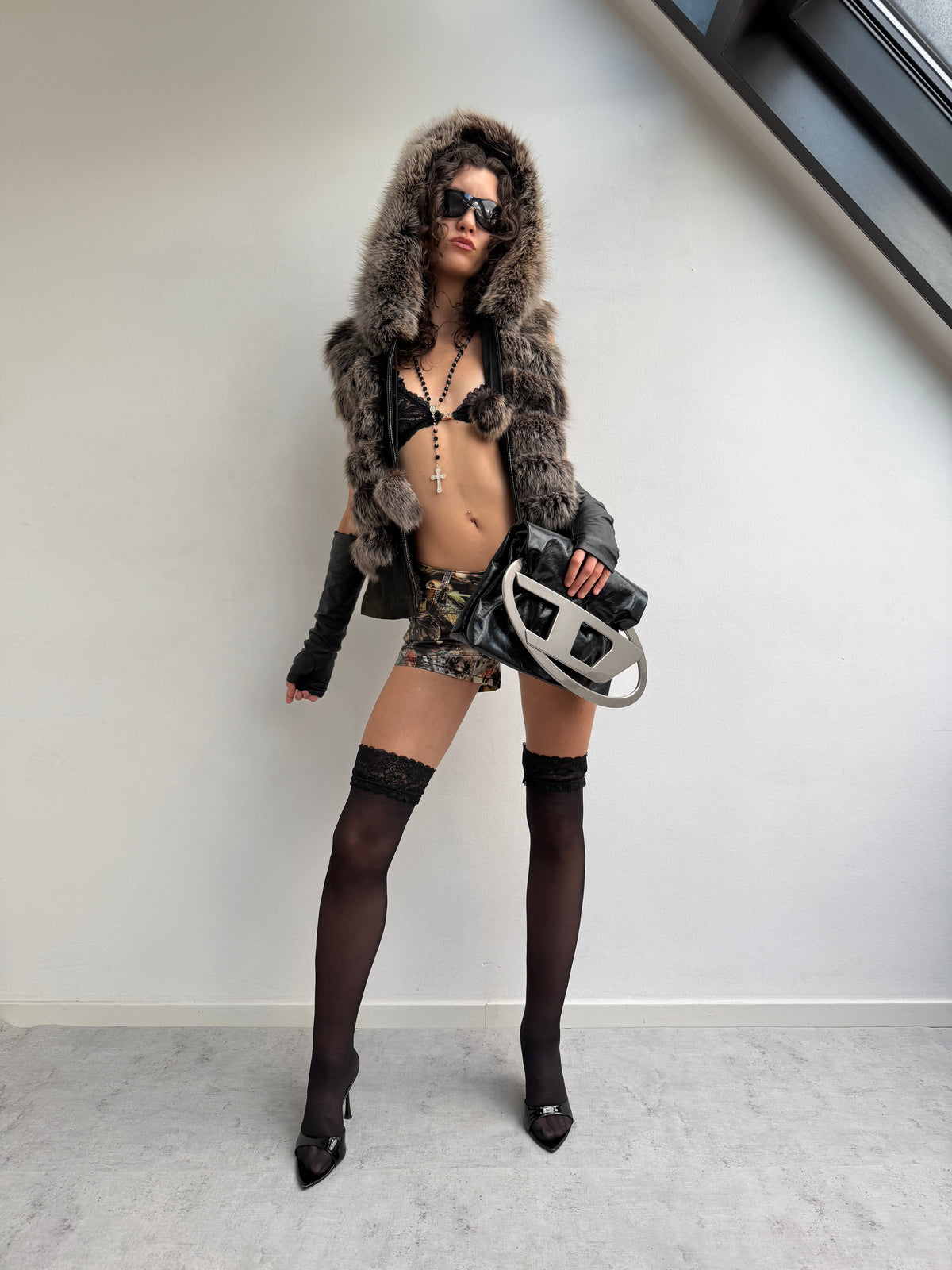 Real fur vest
