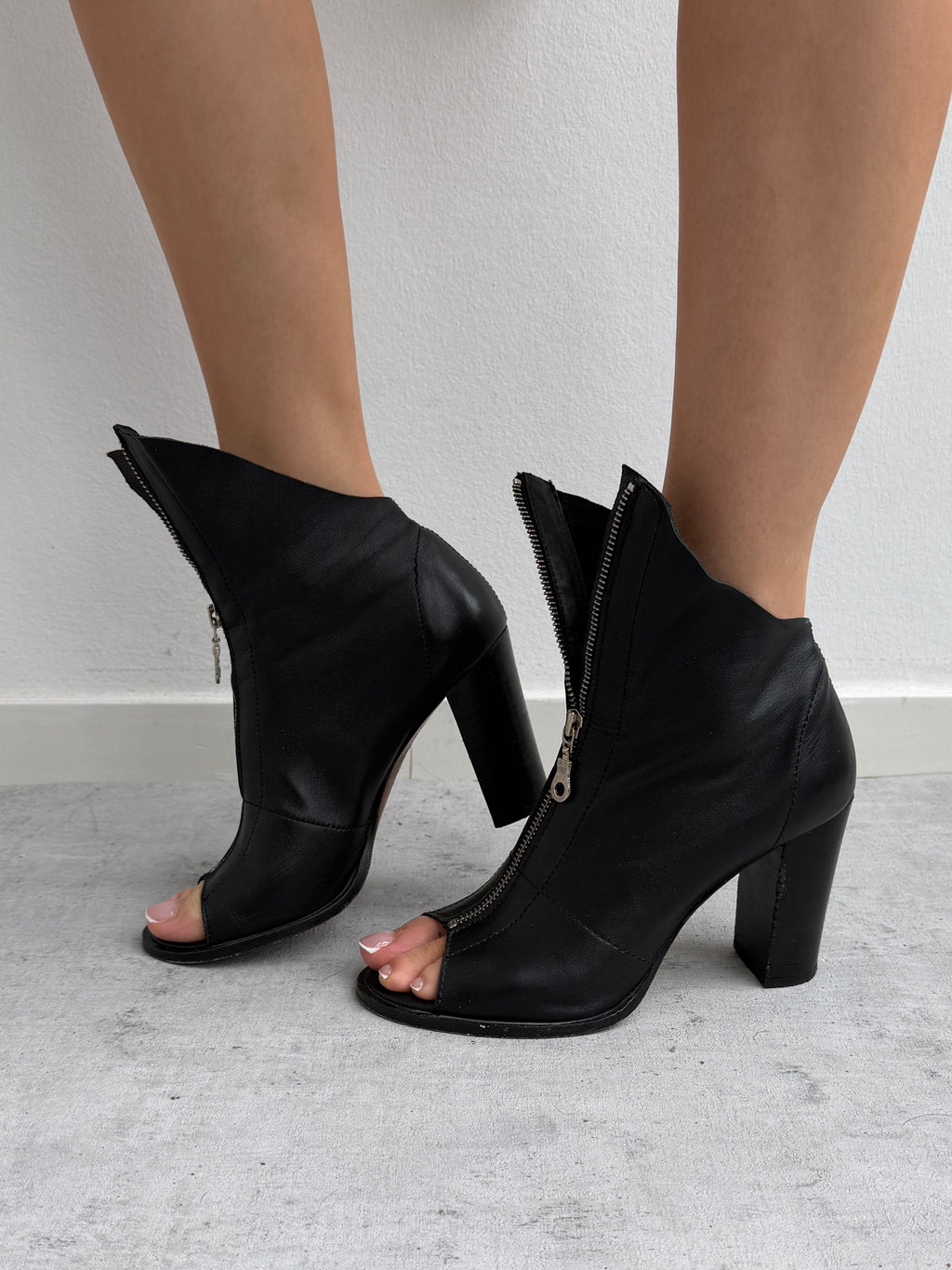 Leather boots
