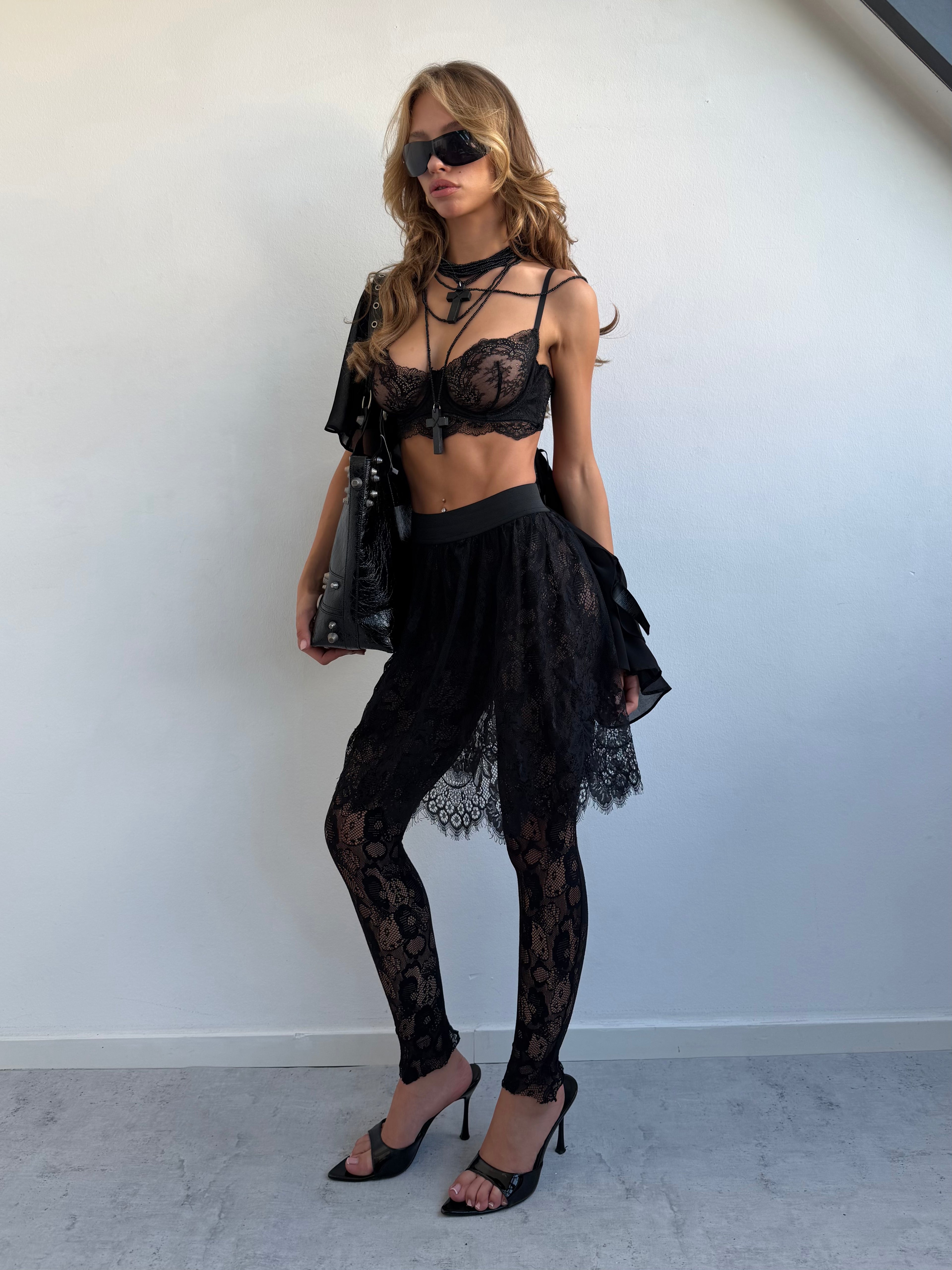 LACE SKIRT + LEGGINGS