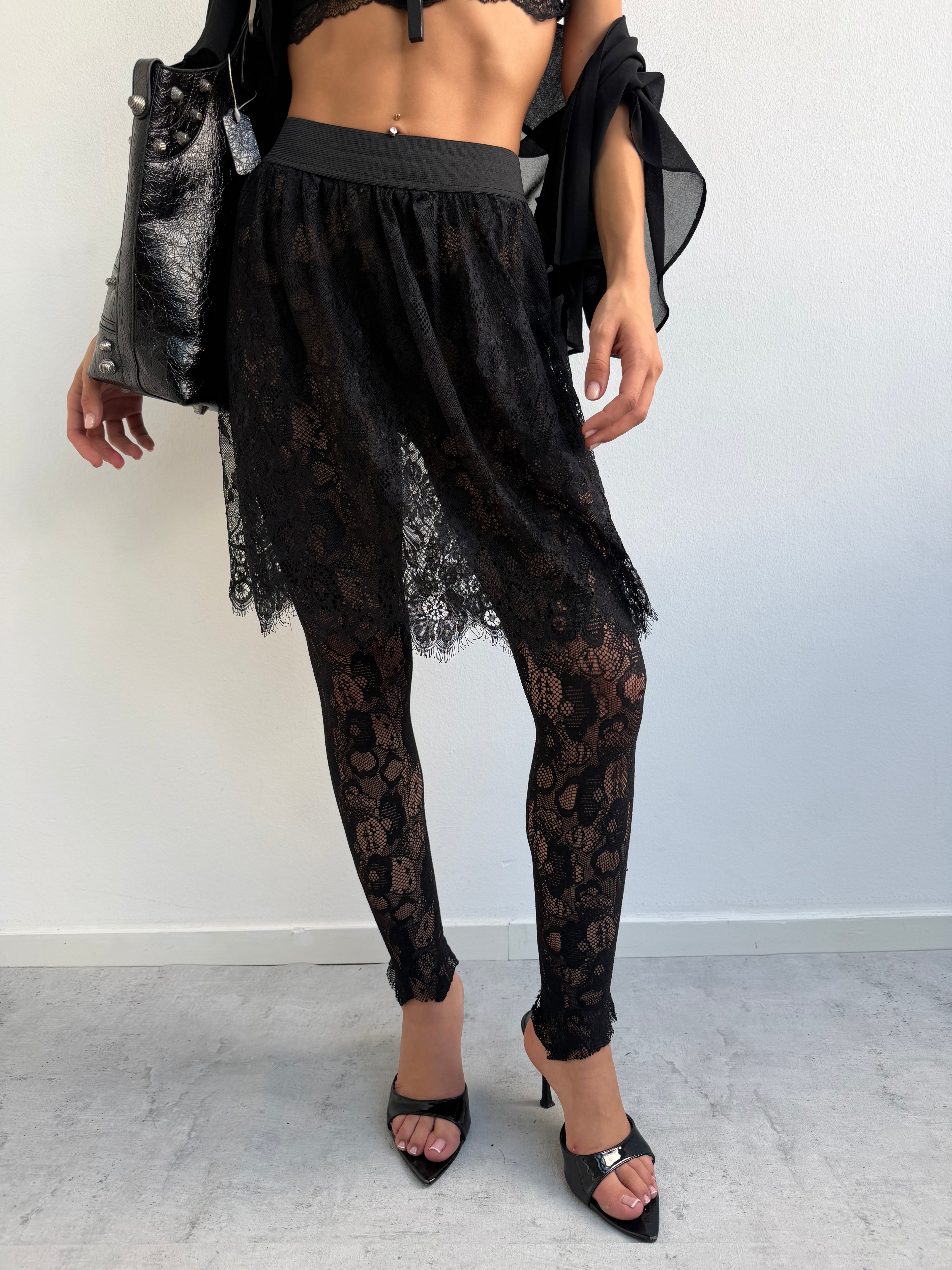 LACE SKIRT + LEGGINGS