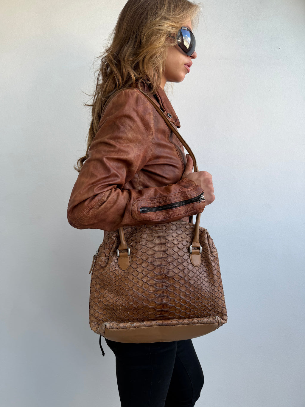 REAL SNAKE LEATHER BAG