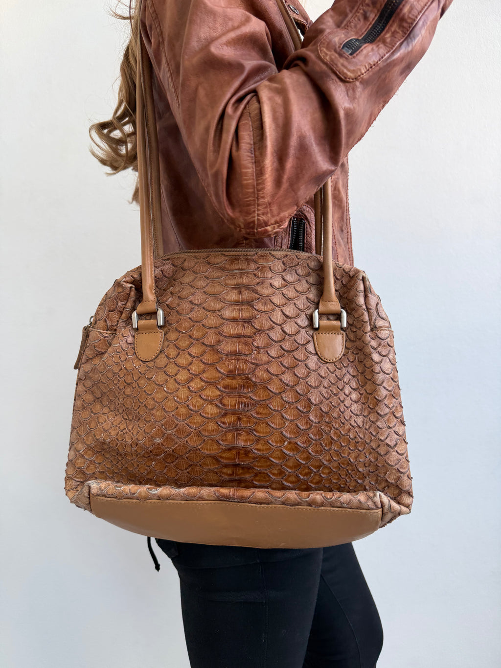 REAL SNAKE LEATHER BAG