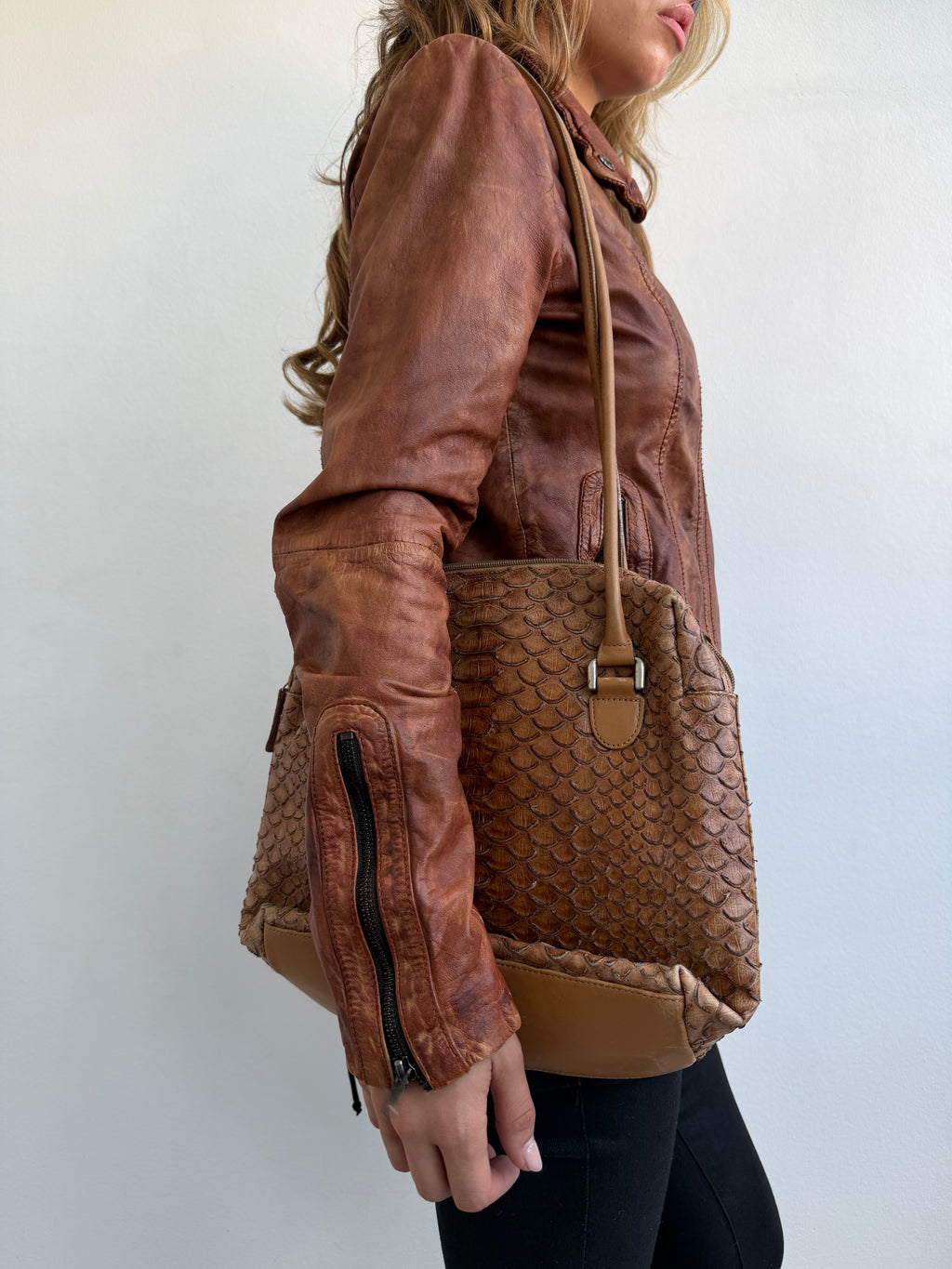 REAL SNAKE LEATHER BAG
